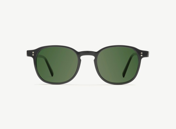 Front view of a pair of eyeglasses called the Idealist in Black