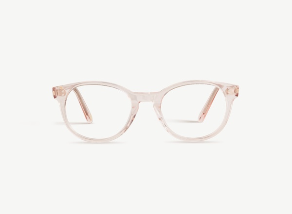 Front view of a pair of eyeglasses called the Londoner in Soda