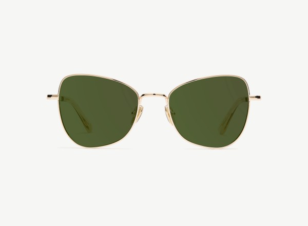Front view of a pair of eyeglasses called the Muse in Gold