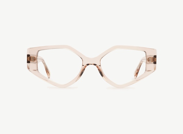 Front view of a pair of eyeglasses called the Violinist in Nude