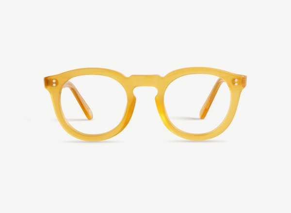 Front view of a pair of eyeglasses called the Charmer in Sunflower