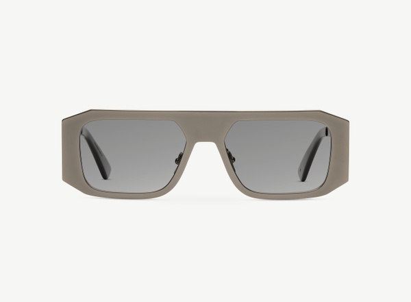 Front view of a pair of eyeglasses called the Astronaut in Gunmetal