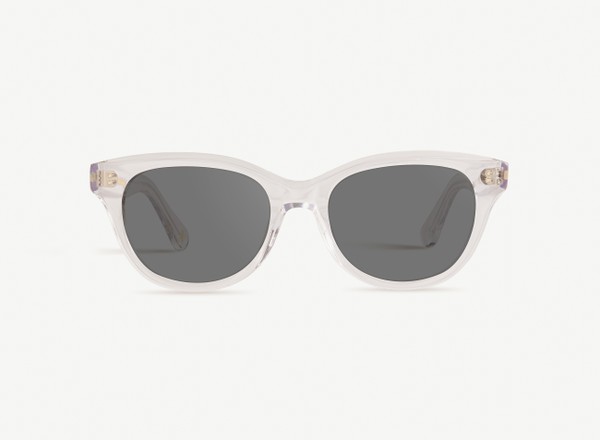 Front view of a pair of eyeglasses called the Soulmate in Crystal