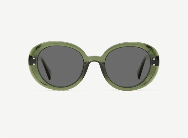 Front view of a pair of eyeglasses called the Collector in Jade