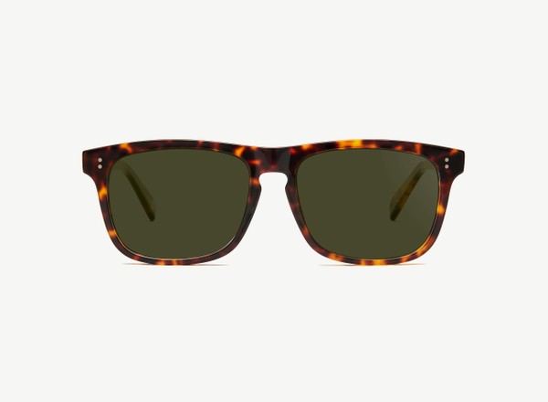 Front view of a pair of eyeglasses called the Captain in Tortoise