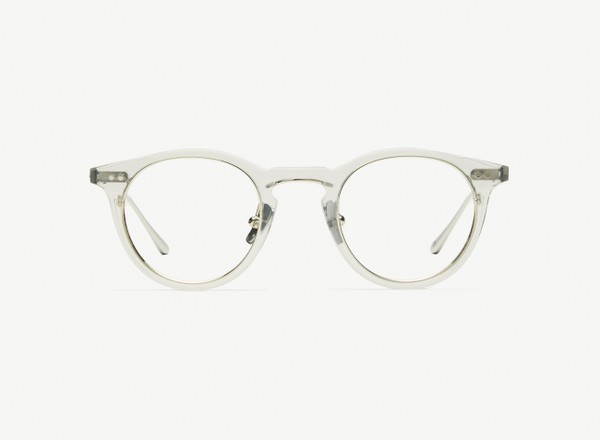 Front view of a pair of eyeglasses called the Alchemist in Smoke