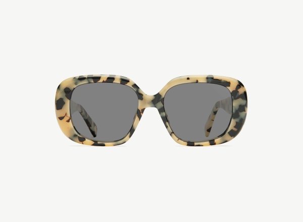 Front view of a pair of eyeglasses called the Fan in Diorite