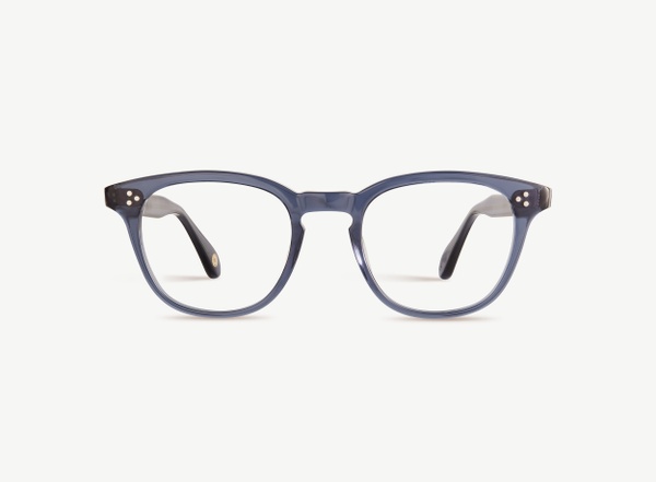 Front view of a pair of eyeglasses called the Believer in Midnight