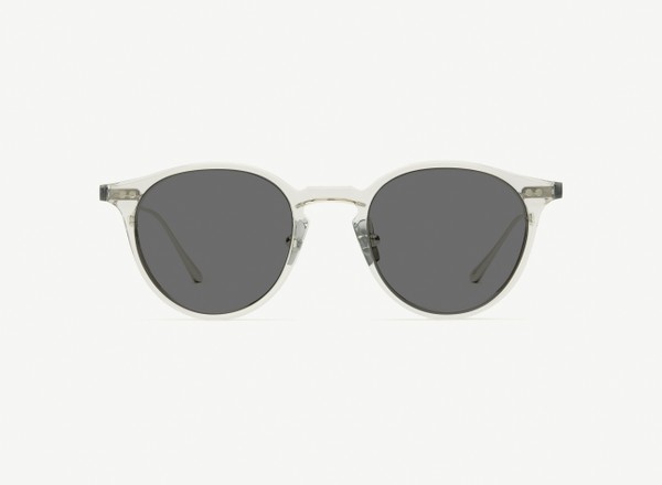 Front view of a pair of eyeglasses called the Lyricist in Smoke