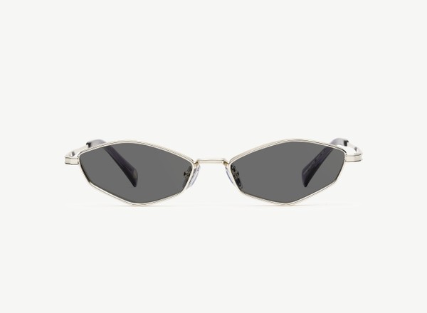 Front view of a pair of eyeglasses called the Duchess in Silver