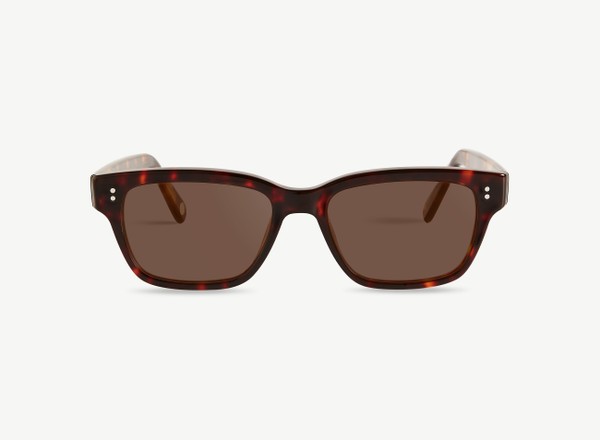 Front view of a pair of eyeglasses called the Exec in Cigar