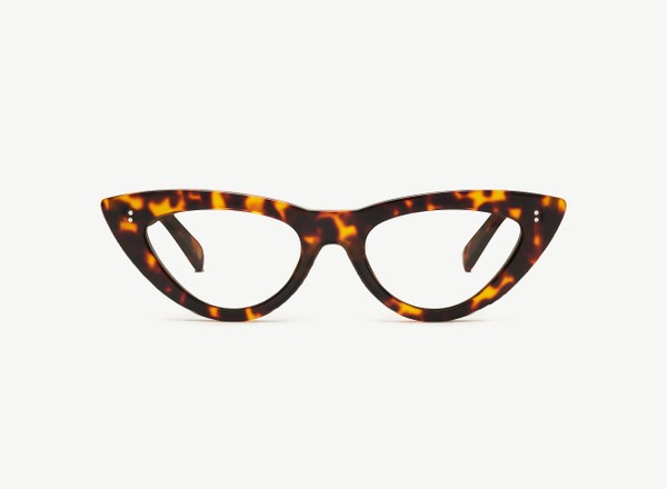 Front view of a pair of eyeglasses called the Beauty in Tortoise