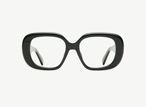 Front view of a pair of eyeglasses called the Fan in Black