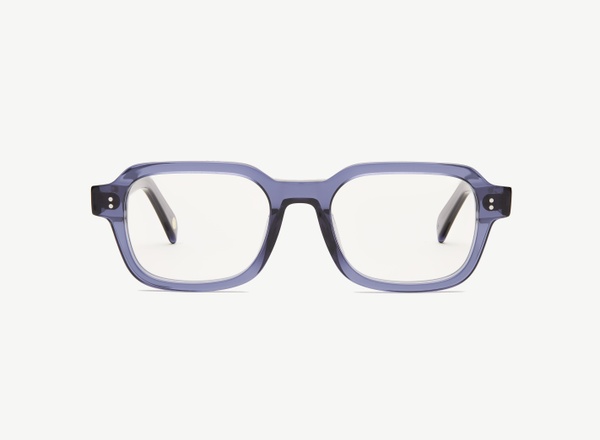 Front view of a pair of eyeglasses called the Prophet in Midnight