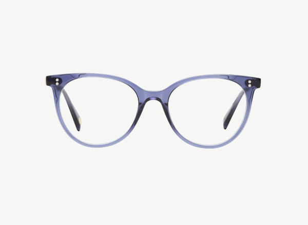 Front view of a pair of eyeglasses called the Perfumer in Midnight