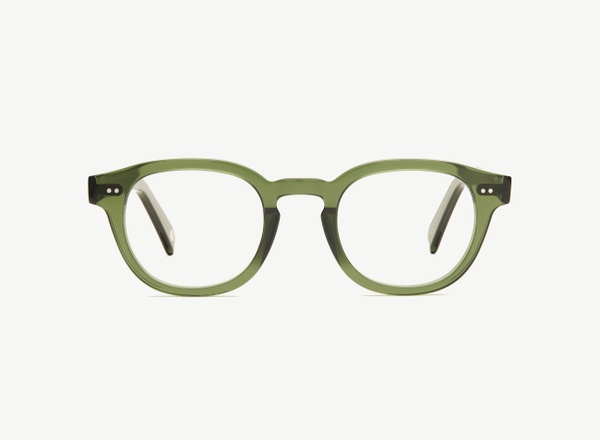 Front view of a pair of eyeglasses called the Performer in Jade