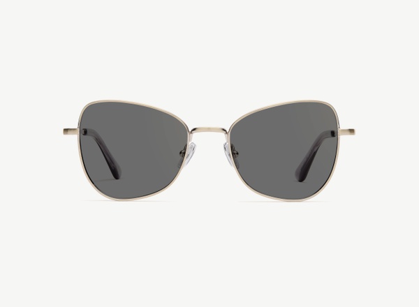 Front view of a pair of eyeglasses called the Muse in Gunmetal