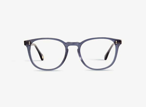 Front view of a pair of eyeglasses called the Pal in Midnight