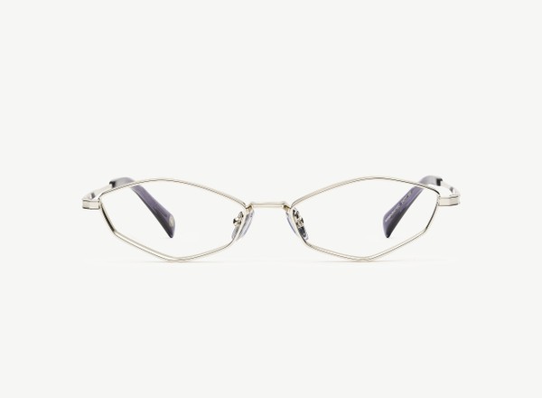 Front view of a pair of eyeglasses called the Duchess in Silver