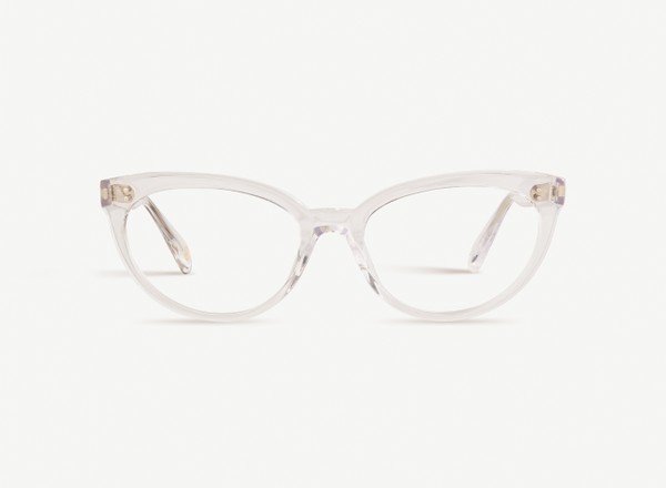 Front view of a pair of eyeglasses called the Idol in Crystal