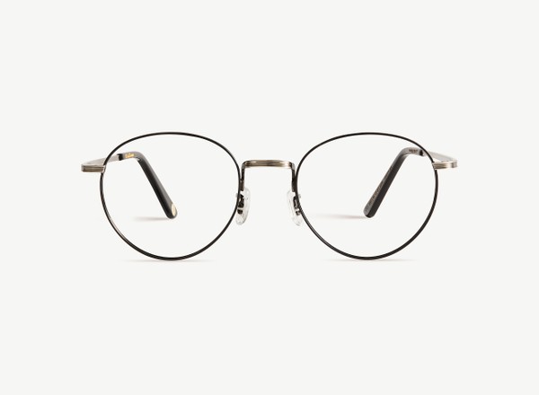 Front view of a pair of eyeglasses called the Prodigy in Gunmetal
