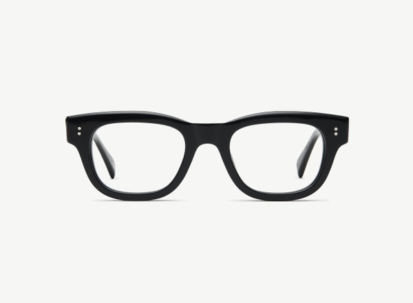 Front view of a pair of eyeglasses called the Navigator in Black