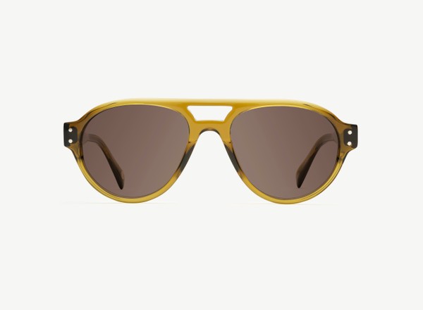 Front view of a pair of eyeglasses called the Sailor in Olive