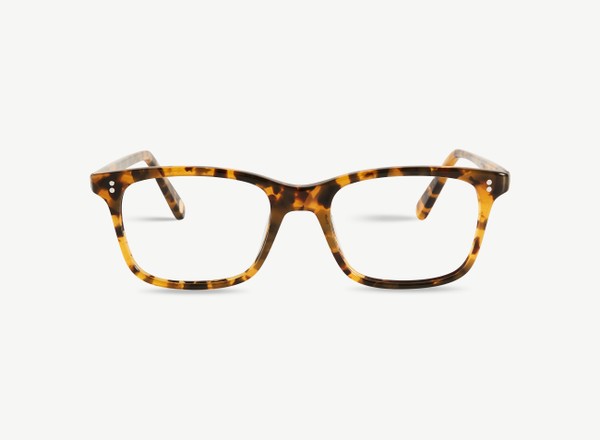 Front view of a pair of eyeglasses called the Thinker in Brandy