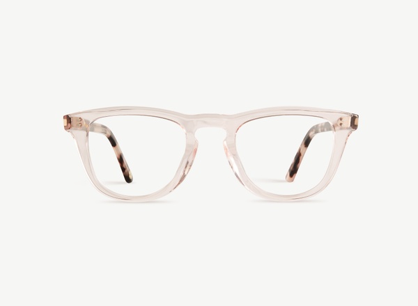 Front view of a pair of eyeglasses called the Pianist in Rose