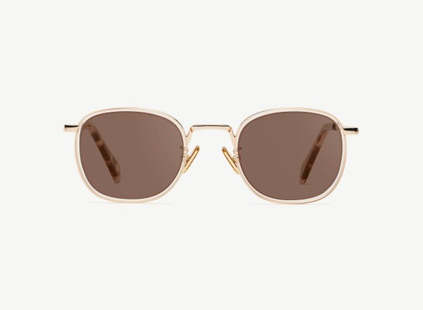 Front view of a pair of eyeglasses called the Diplomat in Rose