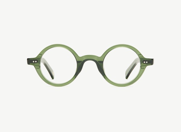 Front view of a pair of eyeglasses called the Poet in Jade
