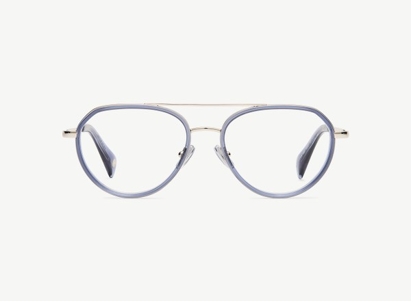 Front view of a pair of eyeglasses called the Voyager in Midnight