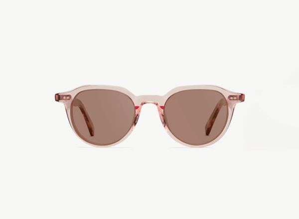 Front view of a pair of eyeglasses called the Director in Rose