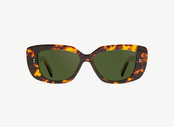 Front view of a pair of eyeglasses called the Actress in Tortoise
