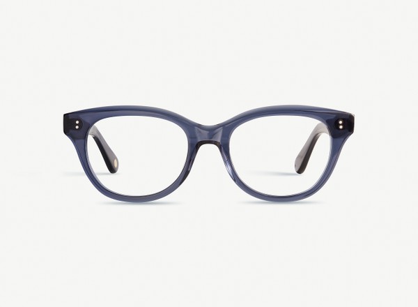 Front view of a pair of eyeglasses called the Soulmate in Midnight