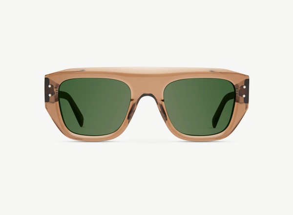 Front view of a pair of eyeglasses called the Stark in Cocoa