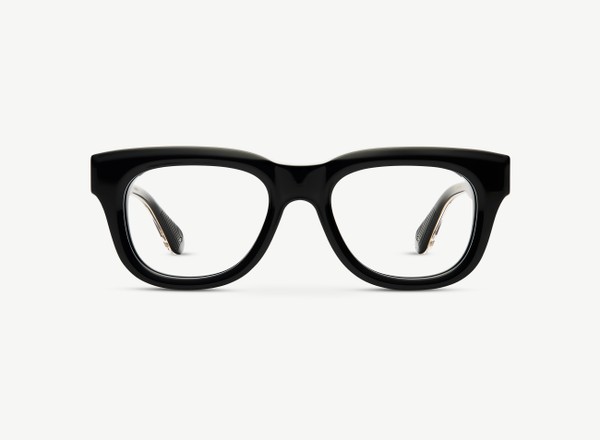 Front view of a pair of eyeglasses called the Tony in Black