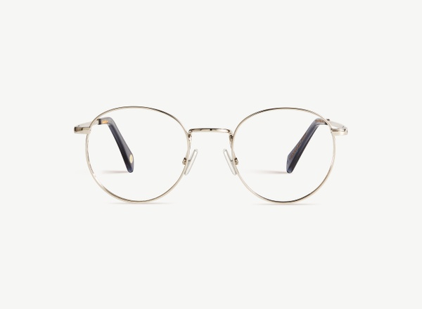 Front view of a pair of eyeglasses called the Daydreamer in Silver