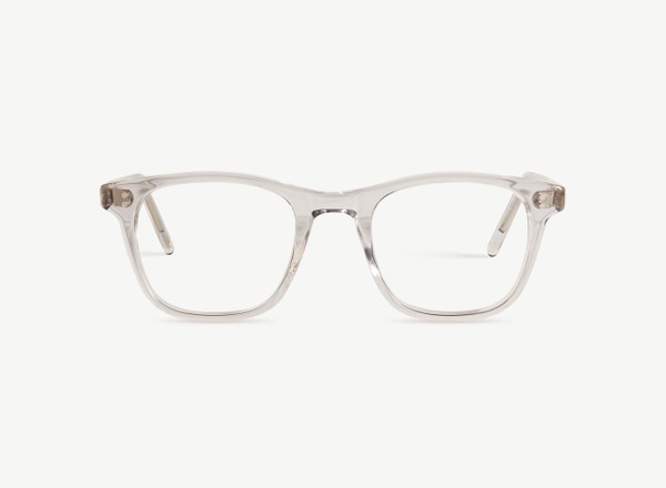 Front view of a pair of eyeglasses called the Bookworm in Smoke