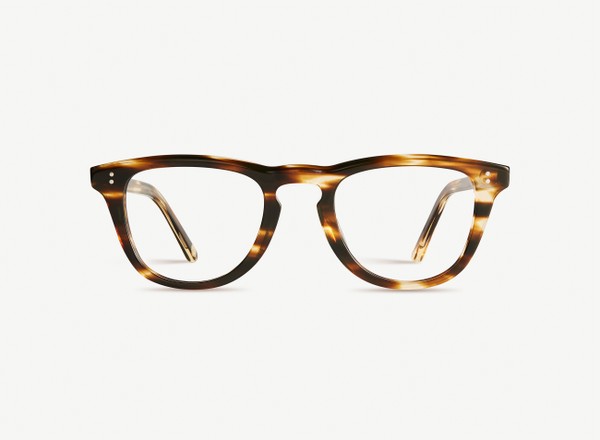 Front view of a pair of eyeglasses called the Pianist in Tobacco