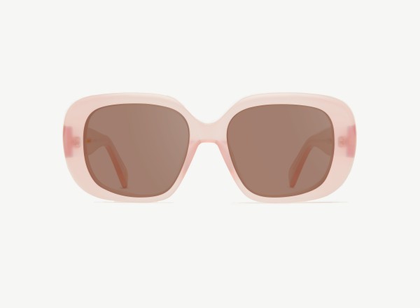 Front view of a pair of eyeglasses called the Fan in Blush