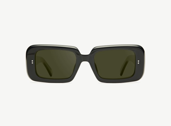 Front view of a pair of eyeglasses called the Boss in Black