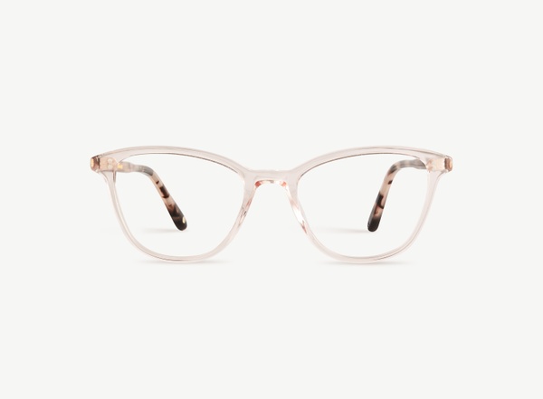 Front view of a pair of eyeglasses called the Dancer in Rose