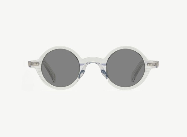 Front view of a pair of eyeglasses called the Poet in Crystal