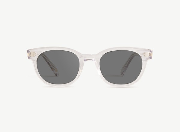 Front view of a pair of eyeglasses called the Epicure in Crystal