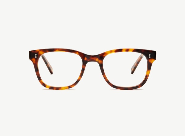 Front view of a pair of eyeglasses called the Creator in Caramel