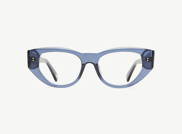 Front view of a pair of eyeglasses called the Rebel in Midnight