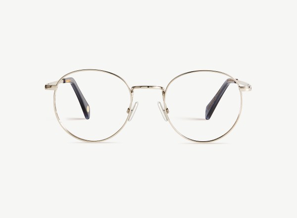 Front view of a pair of eyeglasses called the Daydreamer in Silver