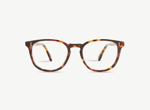 Front view of a pair of eyeglasses called the Pal in Tortoise