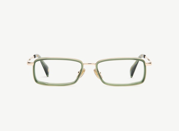 Front view of a pair of eyeglasses called the Pulse in Jade